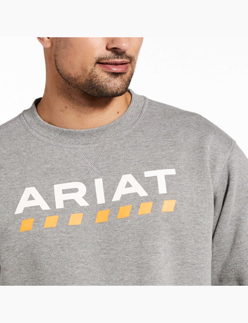 Sweats Ariat Rebar Workman Logo Grise Homme | BDB-23069460