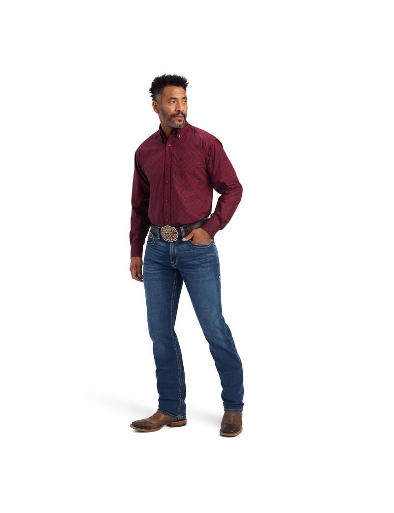 Chemises De Costume Ariat Nyles Classiche Fit Rouge Homme | UZJ-44875184