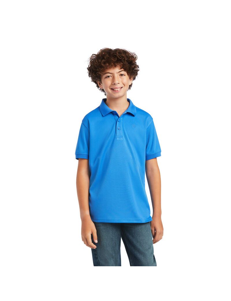 Polos Ariat Tek Bleu Enfant | XDW-09401205