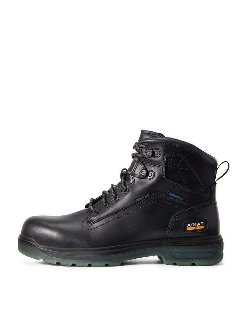 Bottes Imperméables Ariat Turbo 6' H2O CSA Carbon Embout Travail Noir Homme | NKV-01744351