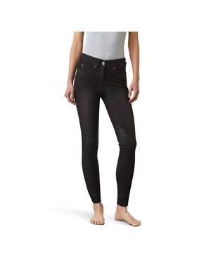 Pantalon Ariat Halo B Denim Knee Patch Breech Noir Femme | MKL-08549140