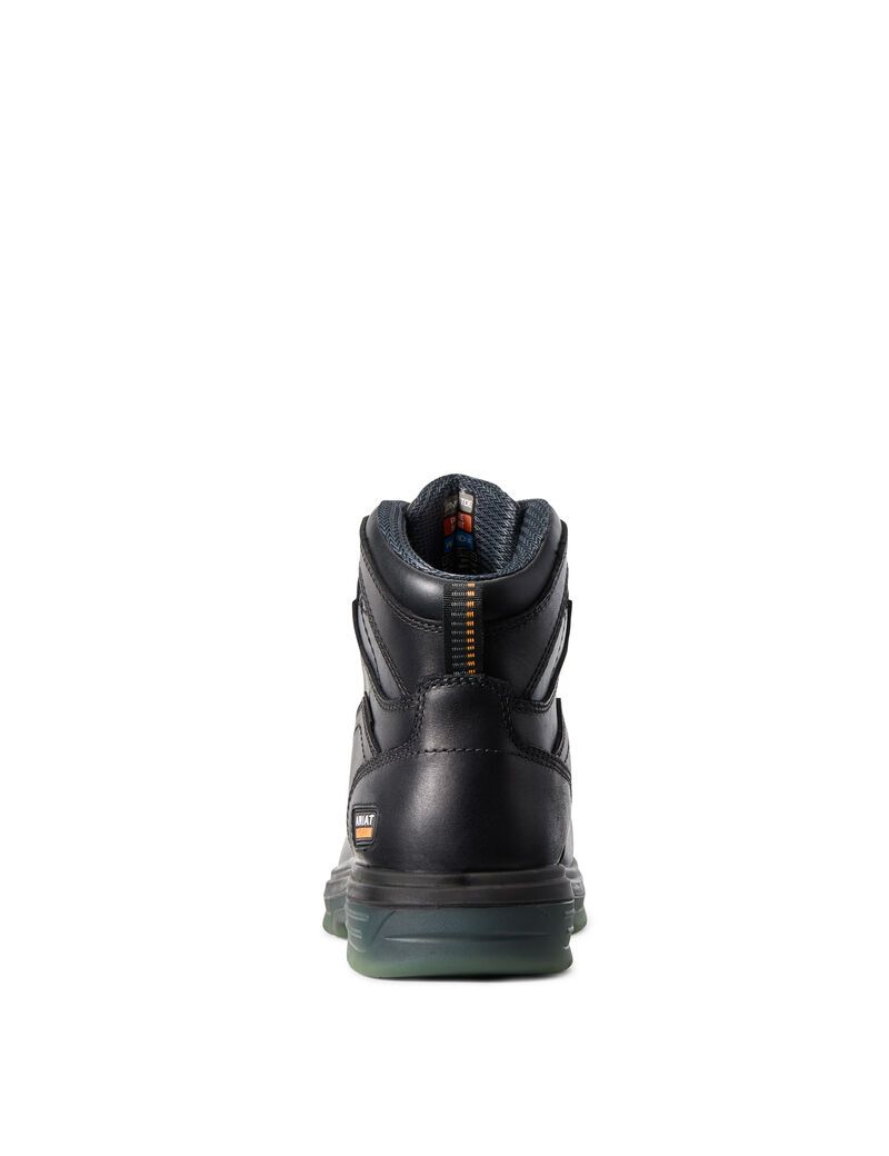 Bottes Imperméables Ariat Turbo 6' H2O CSA Carbon Embout Travail Noir Homme | NKV-01744351