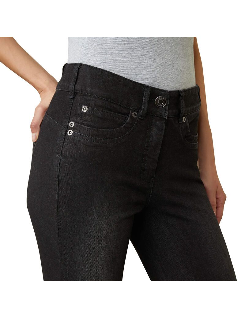 Pantalon Ariat Halo B Denim Knee Patch Breech Noir Femme | MKL-08549140