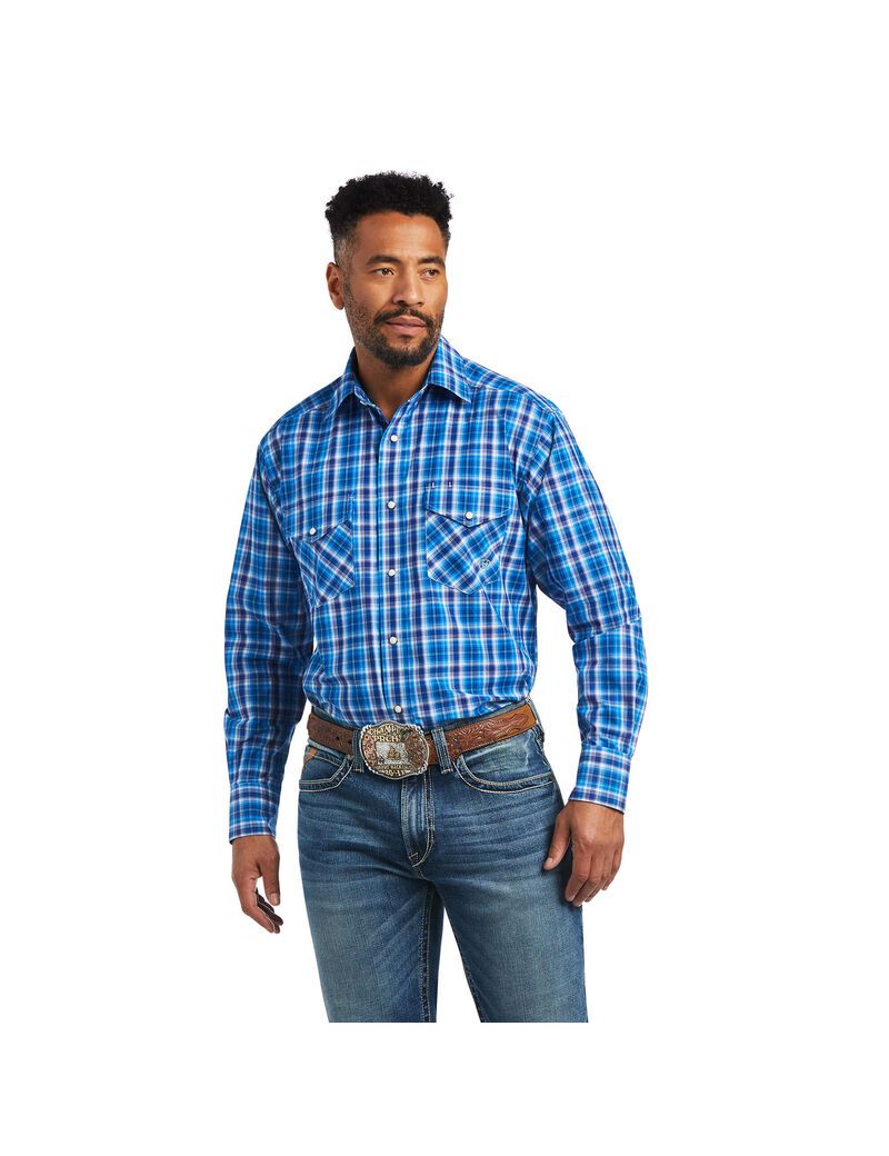 Chemises De Costume Ariat Pro Series Mason Classiche Fit Bleu Homme | WNG-05477210