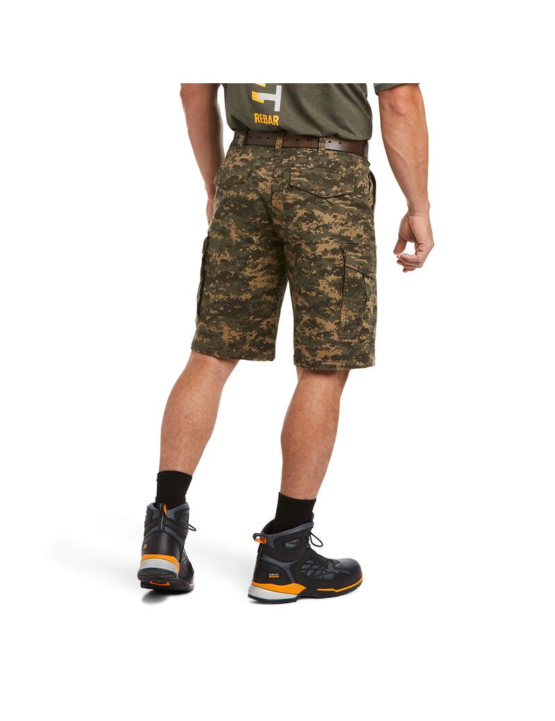 Shorts Ariat Rebar DuraStretch Made Tough Cargo Vert Olive Camouflage Homme | PQP-06196358