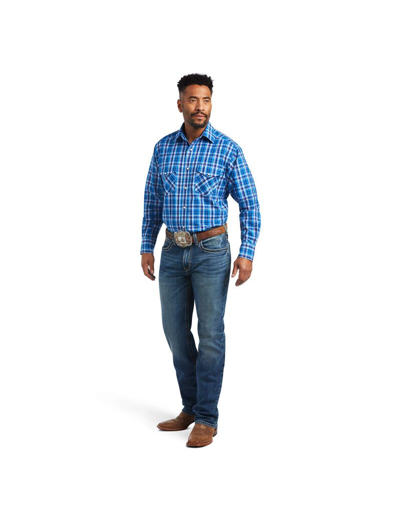 Chemises De Costume Ariat Pro Series Mason Classiche Fit Bleu Homme | WNG-05477210