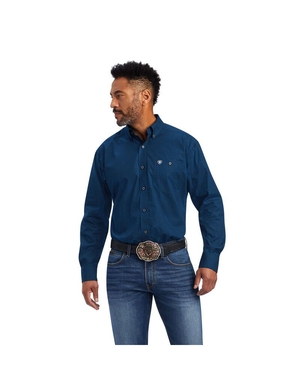 Chemises De Costume Ariat Relentless Skillful Stretch Classiche Fit Bleu Marine Homme | KOH-19977473