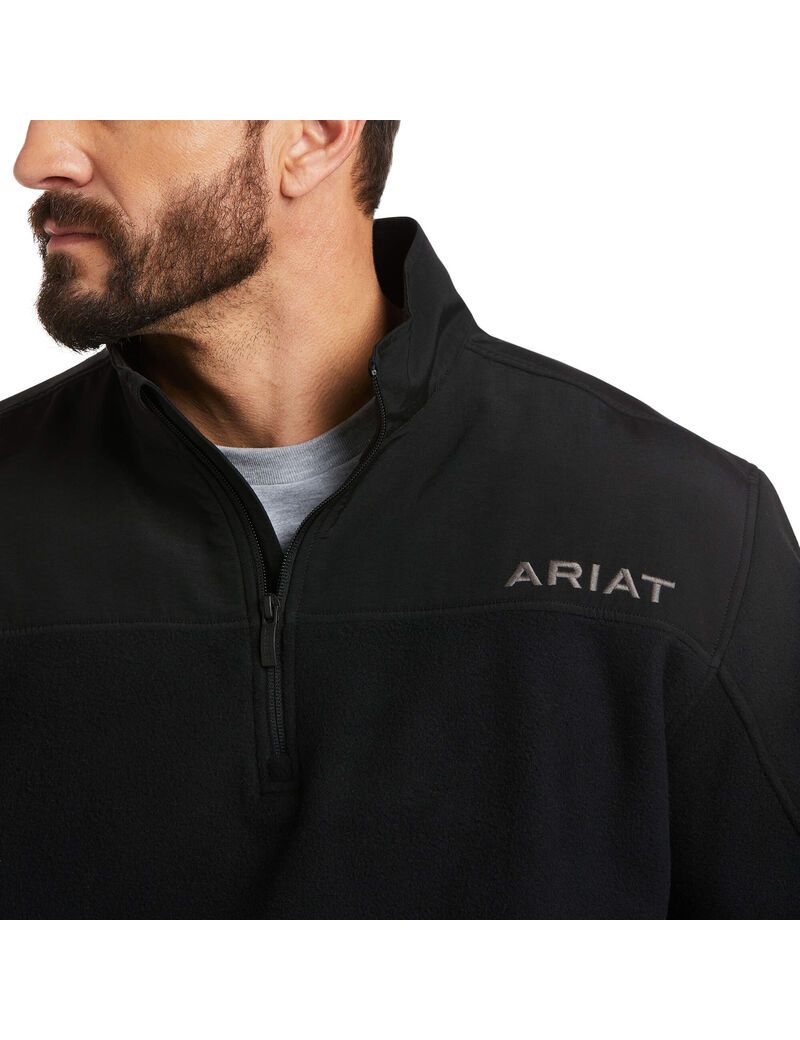 Sweats Ariat Basis 2.0 1/4 Zip Noir Homme | RPP-40902950