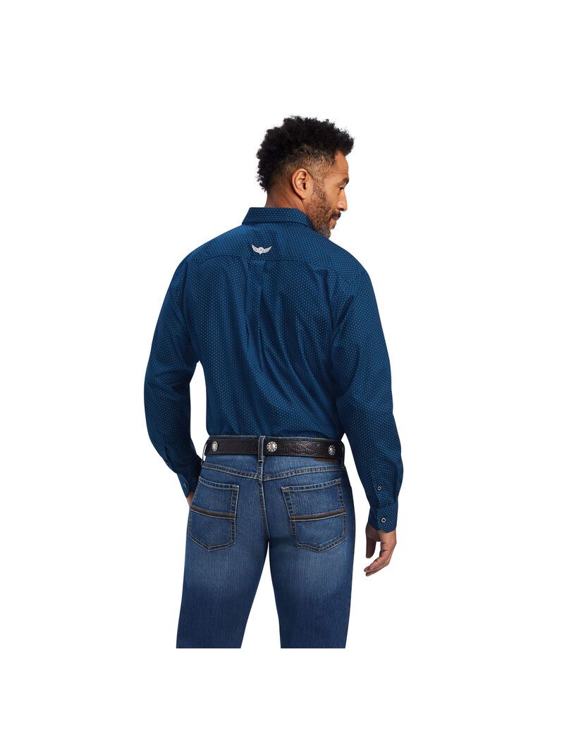 Chemises De Costume Ariat Relentless Skillful Stretch Classiche Fit Bleu Marine Homme | KOH-19977473