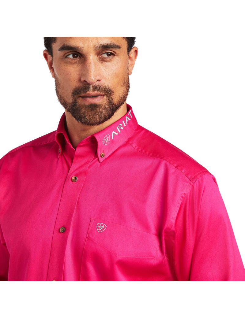 Chemises De Costume Ariat Team Logo Twill Classiche Fit Rose Homme | RVN-55331169