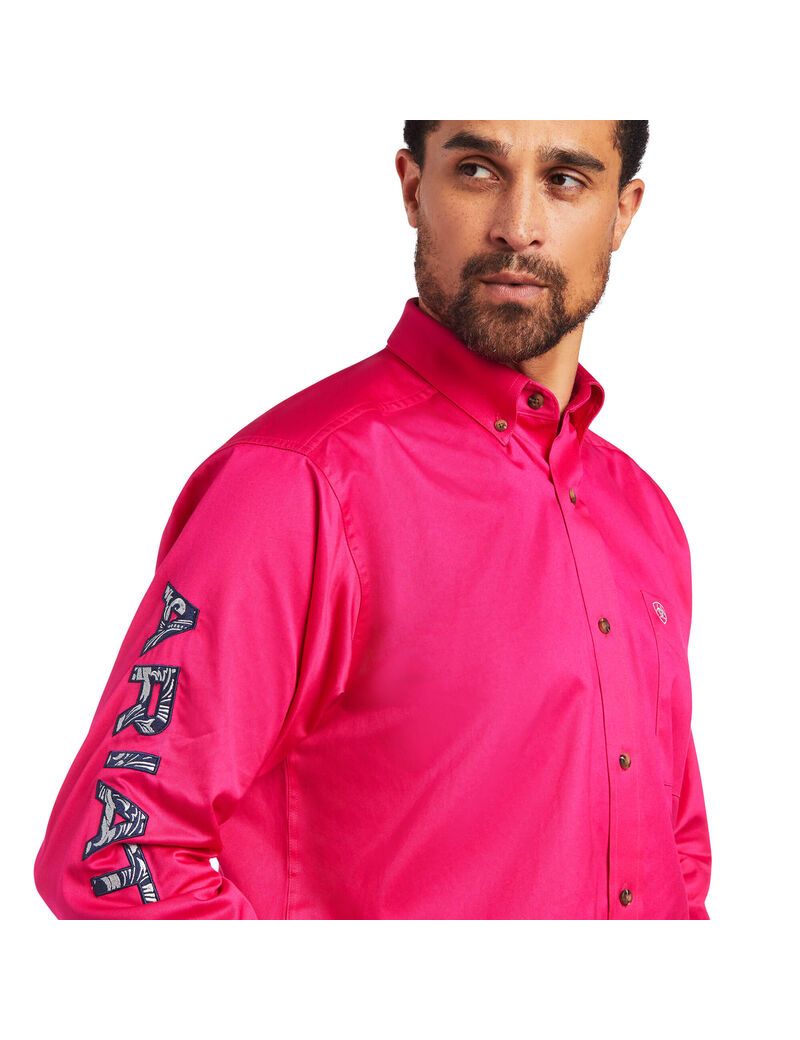 Chemises De Costume Ariat Team Logo Twill Classiche Fit Rose Homme | RVN-55331169