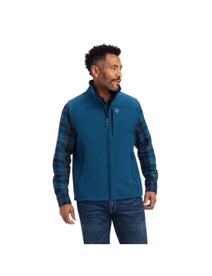 Gilet Ariat Logo 2.0 Softshell Bleu Homme | XFN-72848834