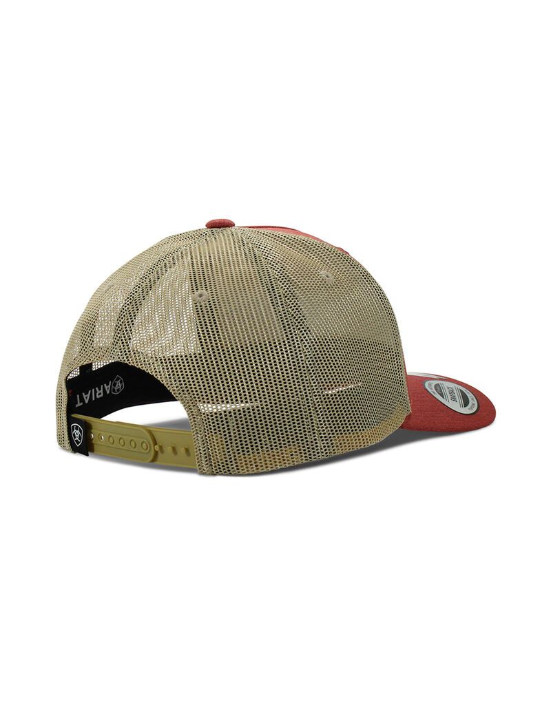 Casquettes Ariat Rectangle Logo Patch Rouge Homme | OGY-61966077