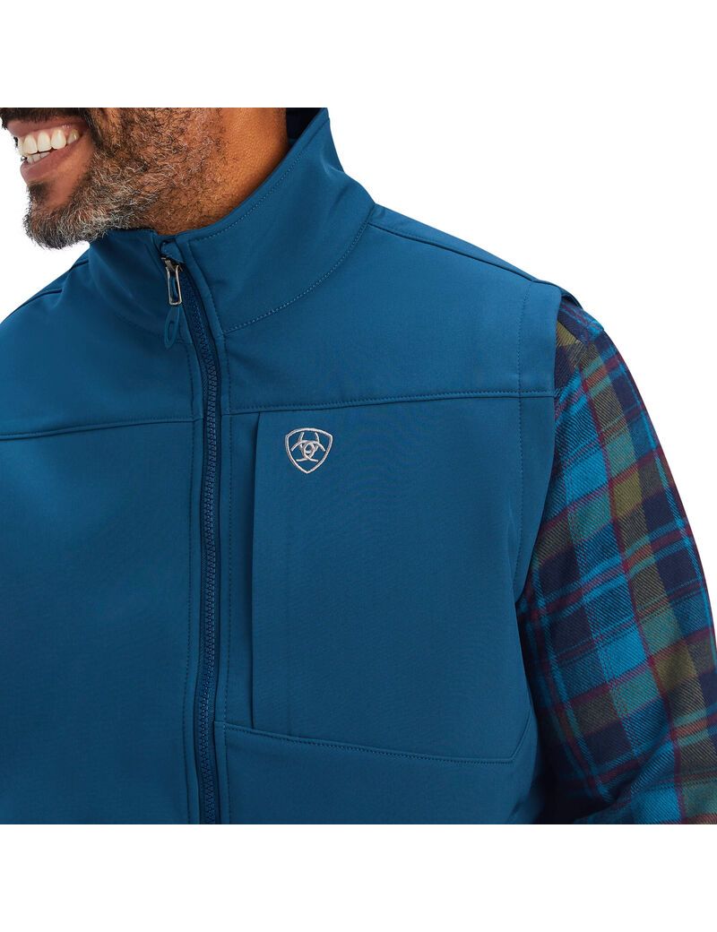 Gilet Ariat Logo 2.0 Softshell Bleu Homme | XFN-72848834