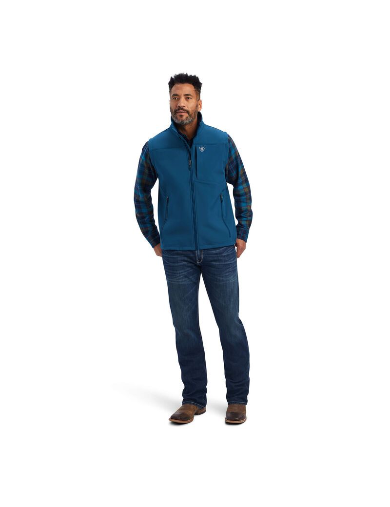 Gilet Ariat Logo 2.0 Softshell Bleu Homme | XFN-72848834