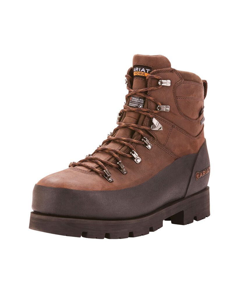 Bottes Imperméables Ariat Linesman Ridge 6' GORE-TEX 400g Composite Embout Travail Marron Homme | TUH-01668353