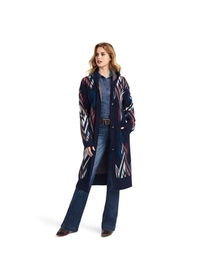 Chandails Ariat Coatigan Chimayo Bleu Marine Femme | YTV-76569200