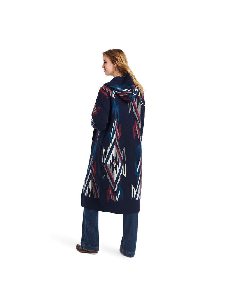 Chandails Ariat Coatigan Chimayo Bleu Marine Femme | YTV-76569200