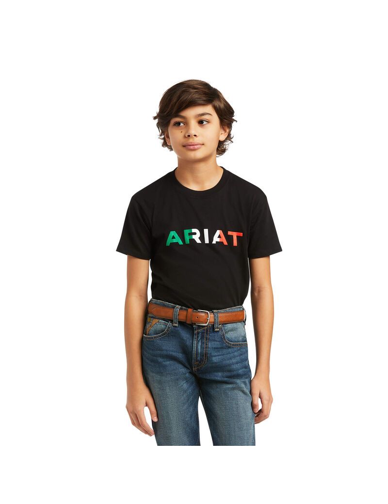 T Shirts Ariat Viva Mexico Noir Enfant | SKT-60774297