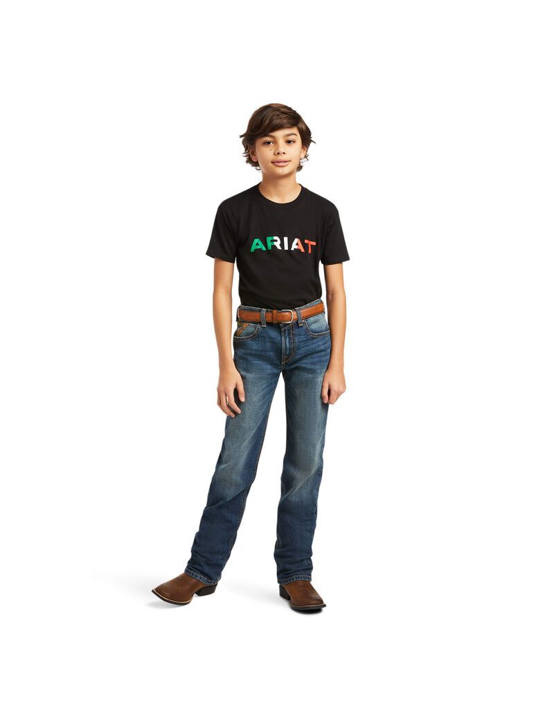 T Shirts Ariat Viva Mexico Noir Enfant | SKT-60774297