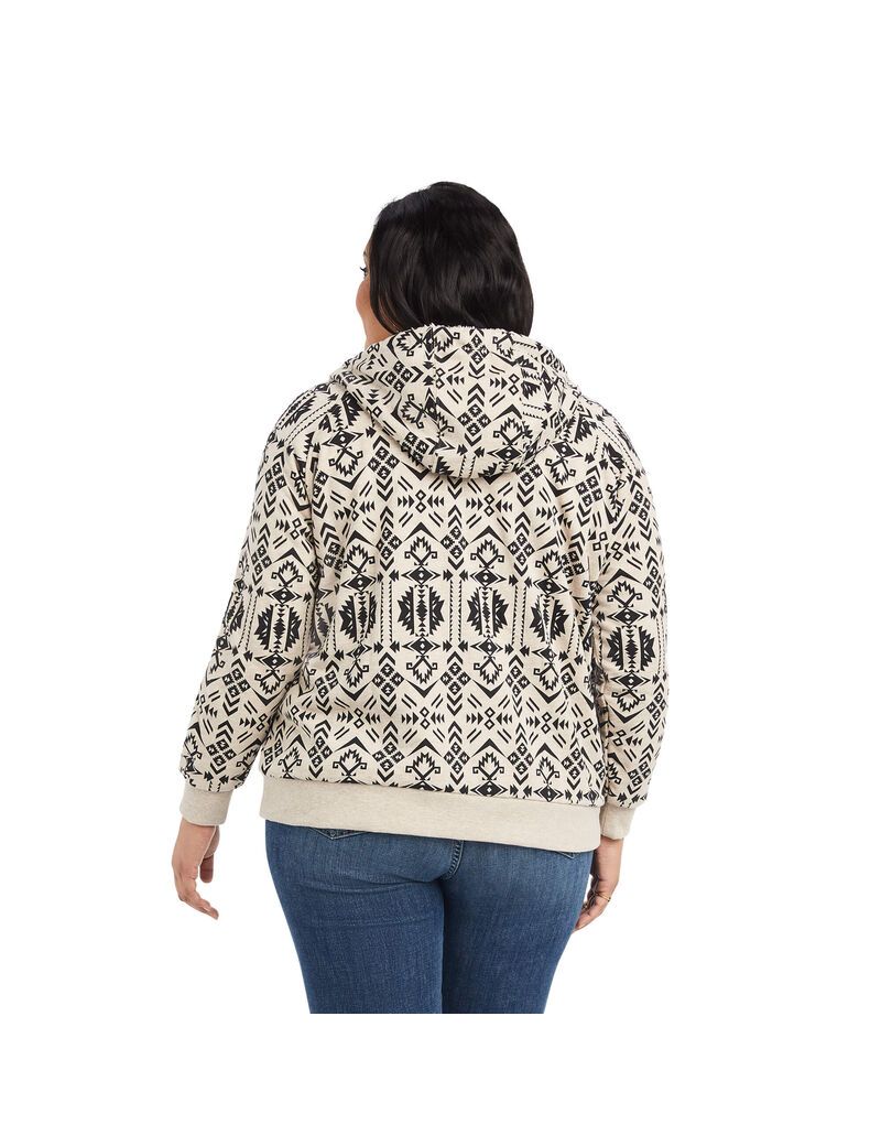 Sweat à Capuche Ariat REAL Sherpa Full Zip Multicolore Femme | KAK-16490491