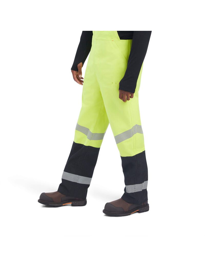 Pantalon Bib Ariat FR Hi-Vis Imperméables Jaune Homme | OZA-61481823