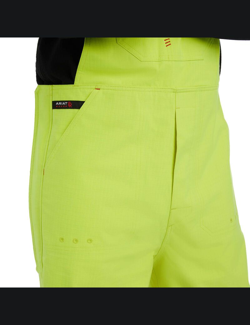 Pantalon Bib Ariat FR Hi-Vis Imperméables Jaune Homme | OZA-61481823