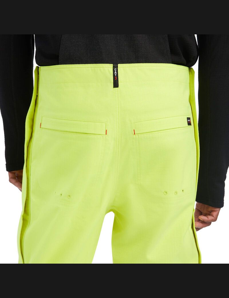 Pantalon Bib Ariat FR Hi-Vis Imperméables Jaune Homme | OZA-61481823