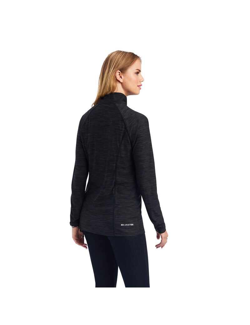 Hauts Ariat Laguna 1/4 Zip Grise Femme | IHD-13965305