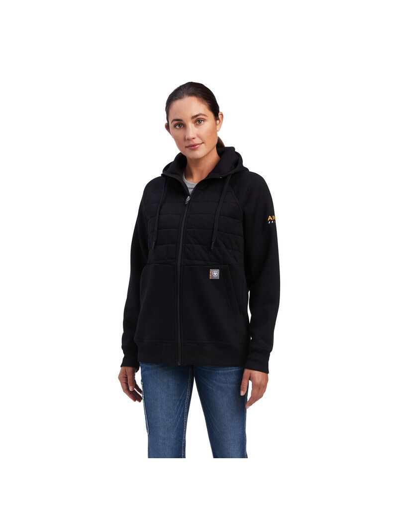 Vêtements De Travail Ariat Rebar Regulator Full Zip Hoodie Noir Femme | PAF-46217803