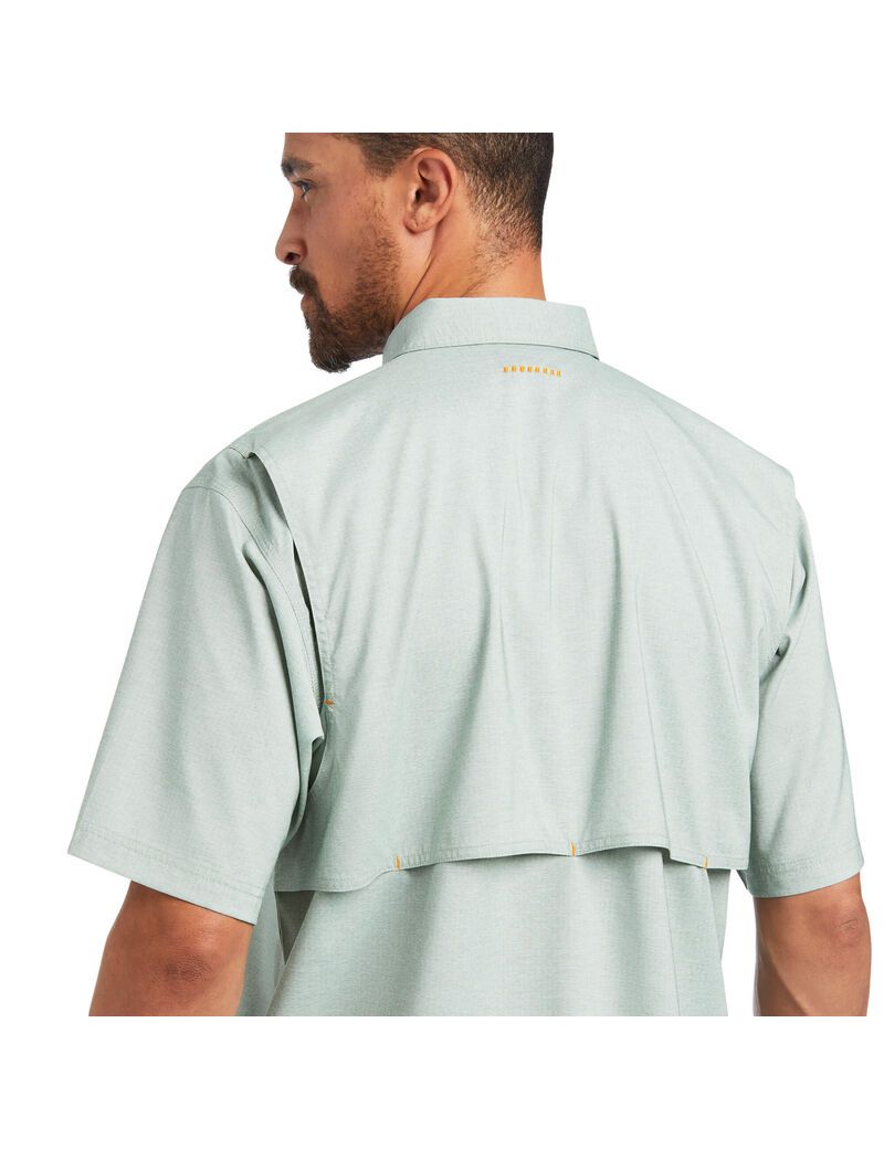 Vêtements De Travail Ariat Rebar Made Tough VentTEK DuraStretch Travail Shirts Vert Homme | KAJ-96299416