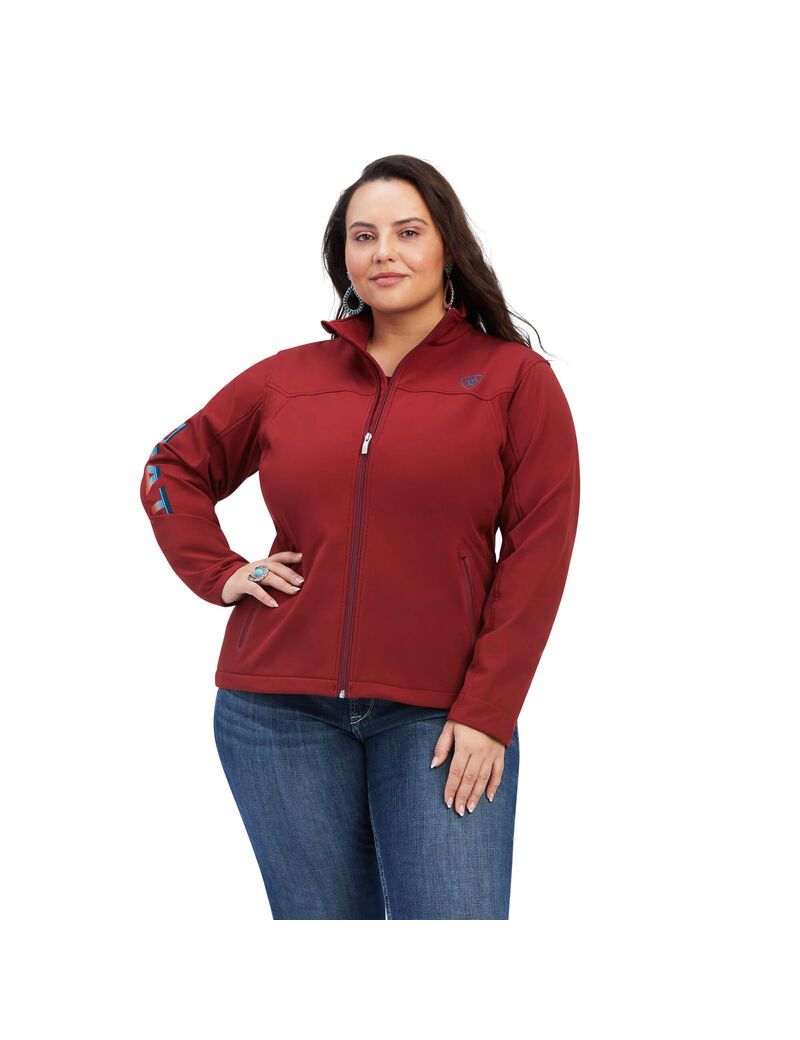 Vestes Ariat New Team Softshell Rouge Foncé Femme | XGX-75713641