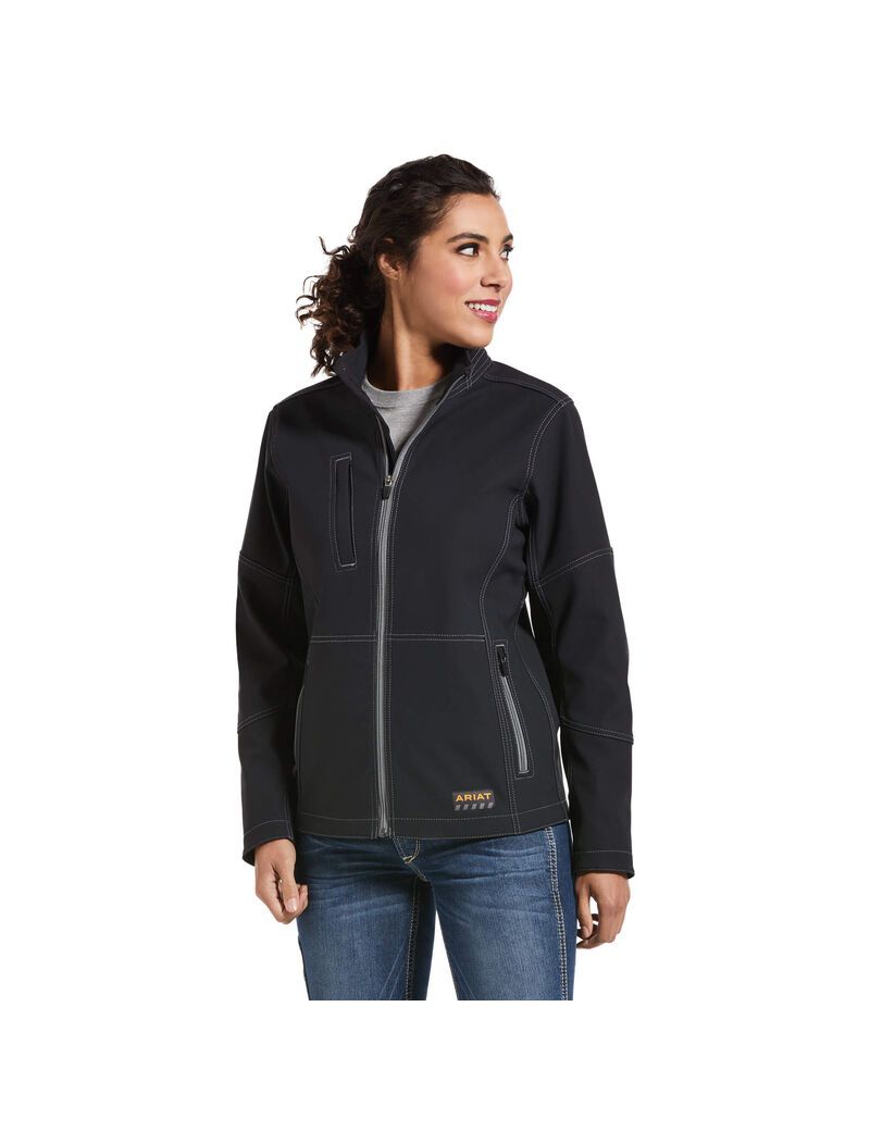 Vestes Ariat Rebar Stretch Tela Softshell Noir Femme | PFS-61412510