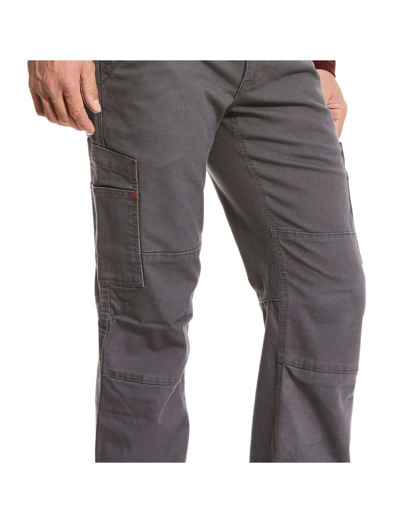 Pantalon Ariat FR M5 Droit Stretch DuraLight Tela Stackable Droit Leg Grise Homme | OLJ-60349616