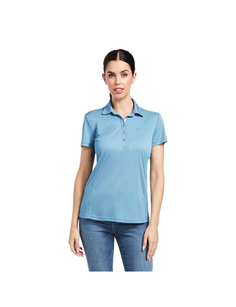 Hauts Ariat Talent Polo Bleu Femme | JXW-44874983