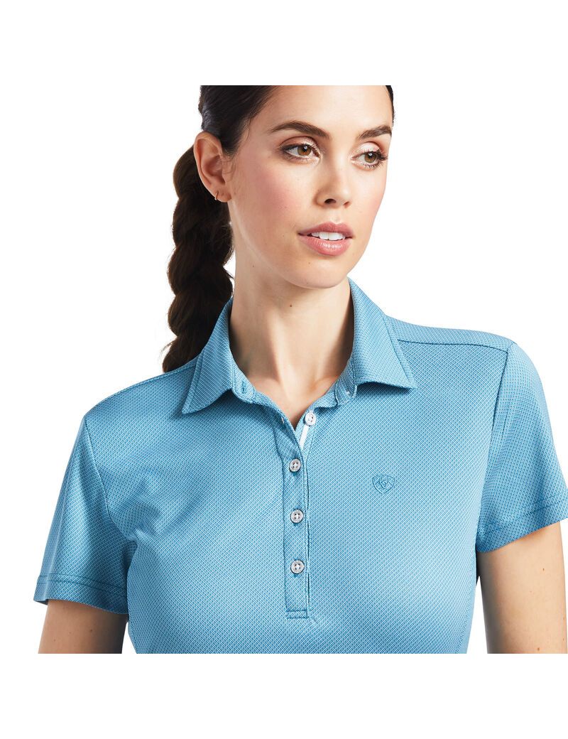 Hauts Ariat Talent Polo Bleu Femme | JXW-44874983