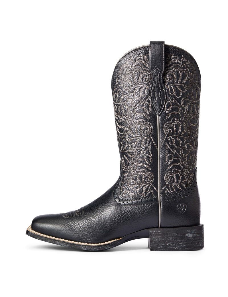 Bottes Western Ariat Round Up Remuda Noir Femme | RDU-08702327