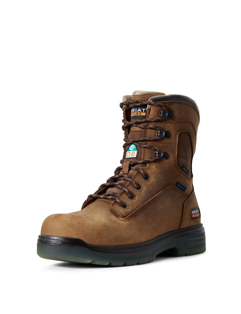 Bottes Imperméables Ariat Turbo 8' CSA Carbon Embout Travail Multicolore Homme | INV-03487664