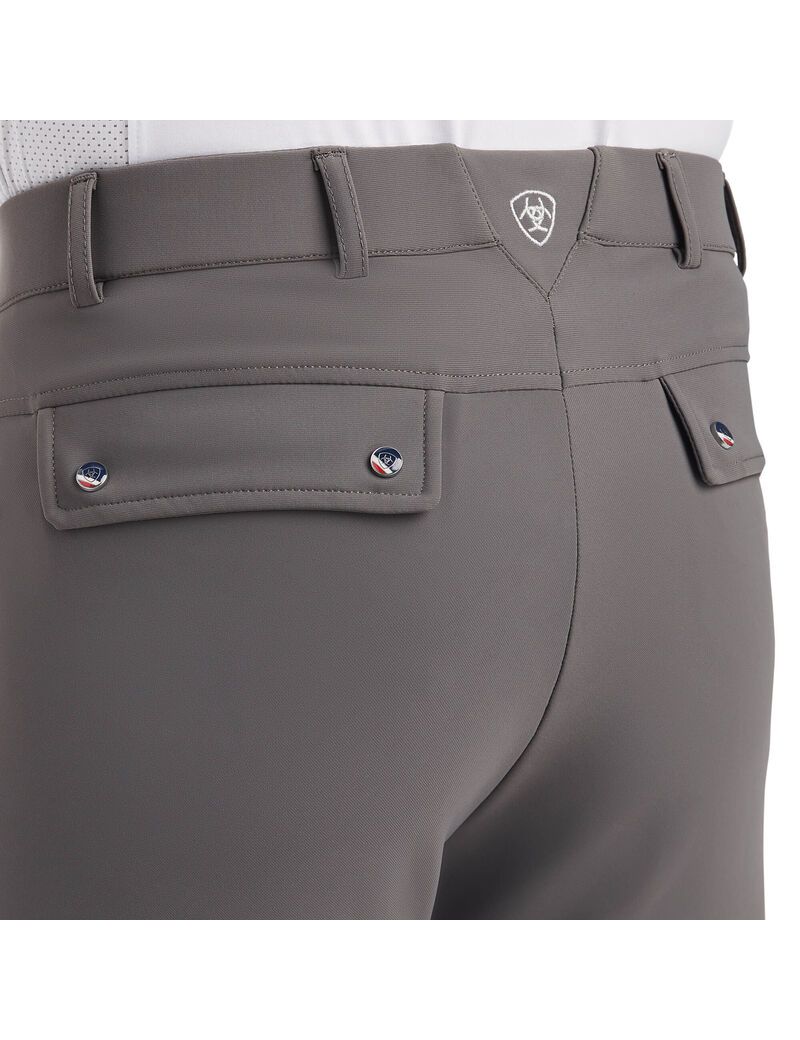 Pantalon Ariat Tri Factor Grip Knee Patch Breech Violette Grise Homme | HCI-05790671