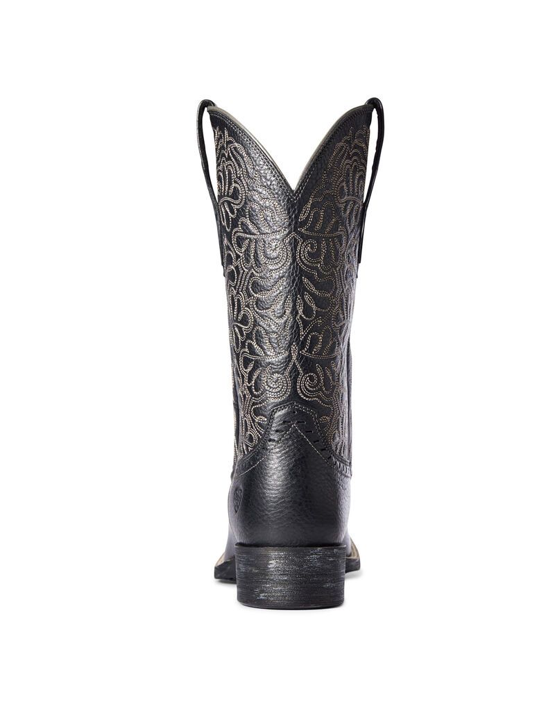 Bottes Western Ariat Round Up Remuda Noir Femme | RDU-08702327