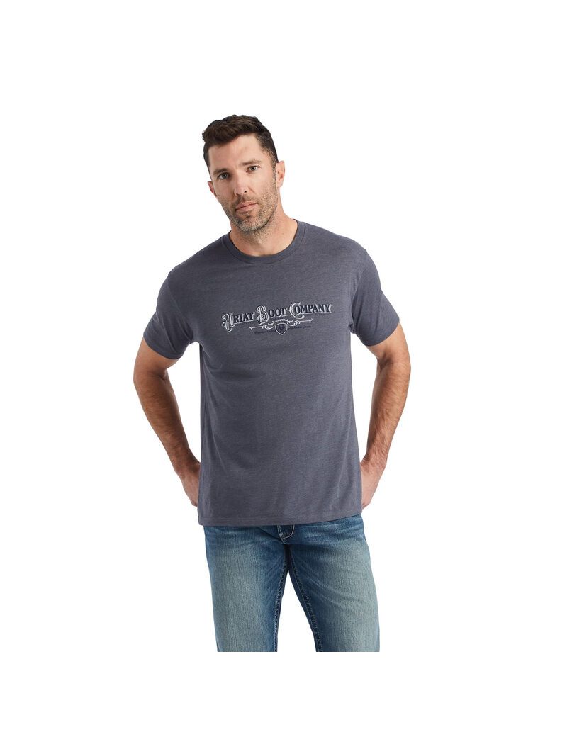 T Shirts Ariat Masthead Titane Homme | ZMH-43595072