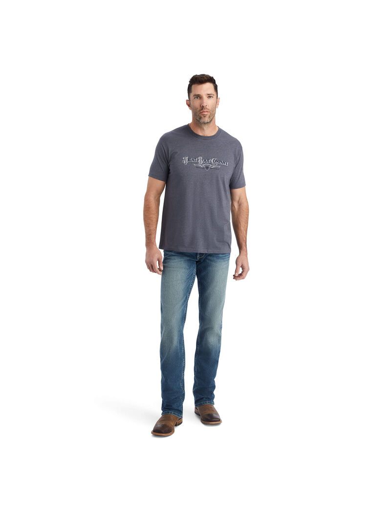 T Shirts Ariat Masthead Titane Homme | ZMH-43595072