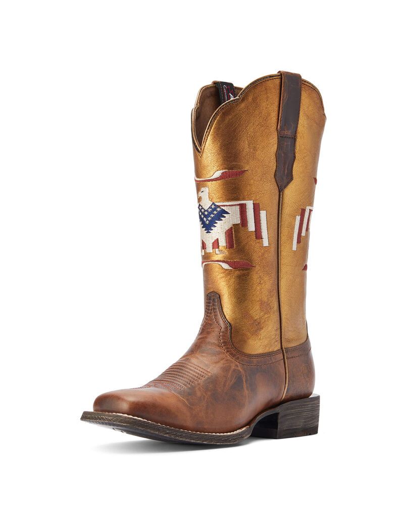 Bottes Western Ariat Frontier Thunderbird Chimayo Marron Femme | HGR-10740240