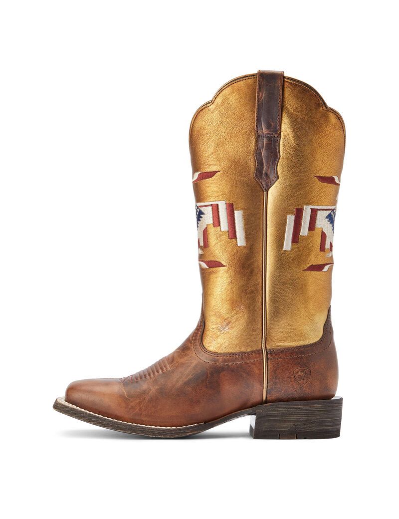 Bottes Western Ariat Frontier Thunderbird Chimayo Marron Femme | HGR-10740240