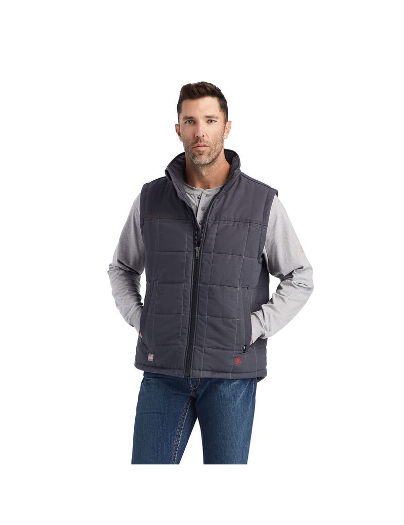 Gilet Ariat FR Crius Insulated Grise Homme | OXR-37816896