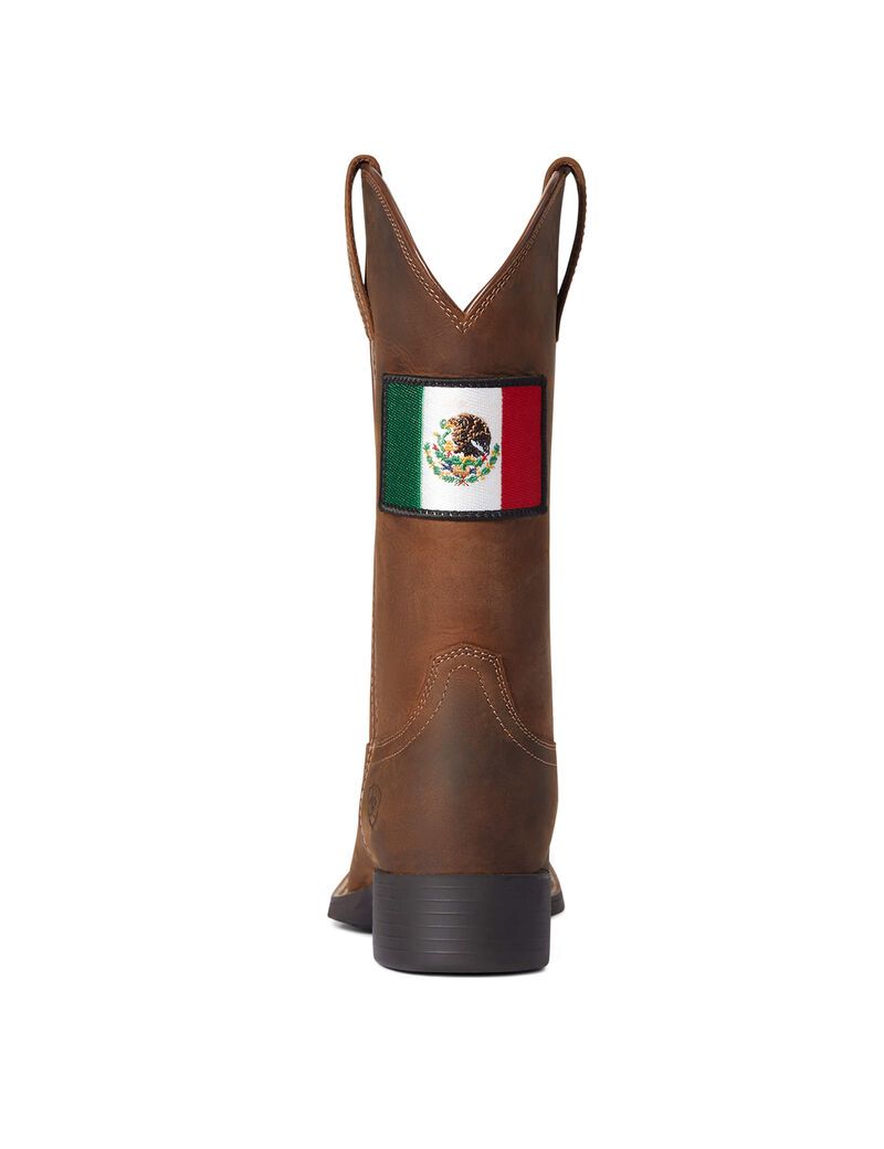 Bottes Western Ariat Round Up Orgullo Mexicano Marron Femme | VVT-33341381