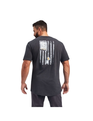 Vêtements De Travail Ariat Rebar Coton Strong Dog Tags T Shirts Grise Homme | RPH-39793858