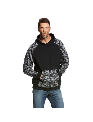 Sweat à Capuche Ariat FR DuraStretch Patriot Noir Homme | YMD-98737626