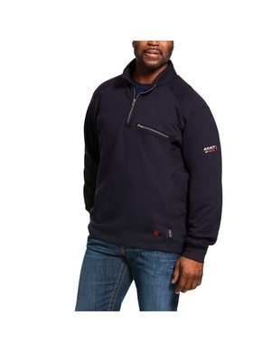 Hauts Ariat FR Rev 1/4 Zip Bleu Marine Homme | ACY-61578107