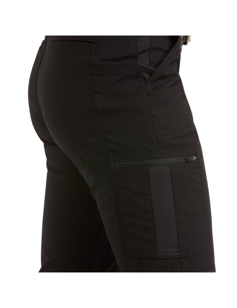 Pantalon Ariat Rebar DuraStretch Ripstop Cargo Droit Leg Noir Femme | FDI-95919598